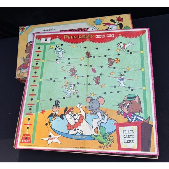 Rare Vintage 1962 Ruff And Reddy Circus Board Game by Hanna Barbera - Picture 5 of 12